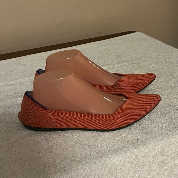 Rothy’s The Point Orange Flats Shoes Sz 9 - Picture 2 of 12